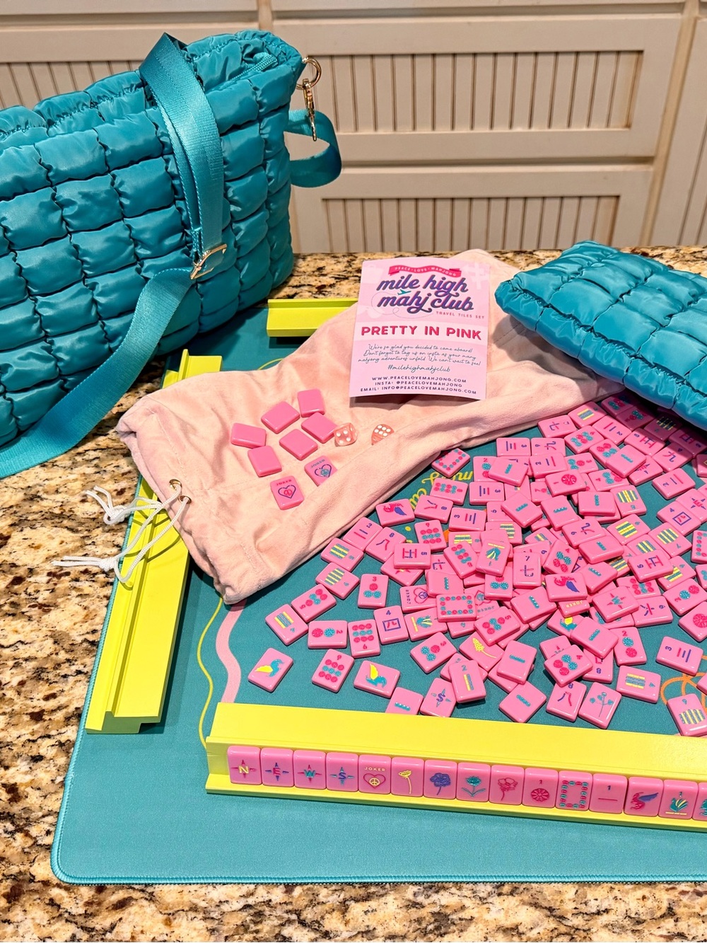 Pretty in Pink Mahjong Travel Bundle